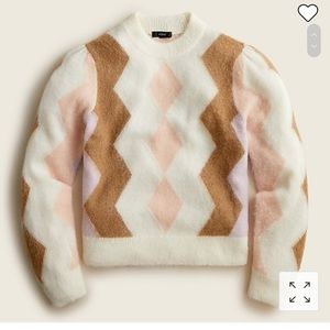 J. Crew diamond check crewneck sweater
